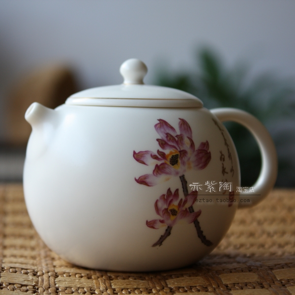 功夫茶壶 陶瓷 高档玉脂瓷 保健瓷 玉润西施壶 多种花色可选