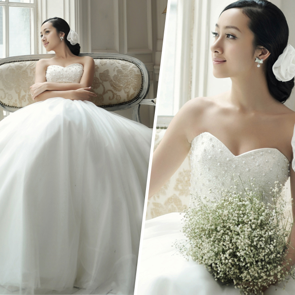 皇室风格 华美典雅 经典齐地甜美公主婚纱礼服韩版 2011新款285