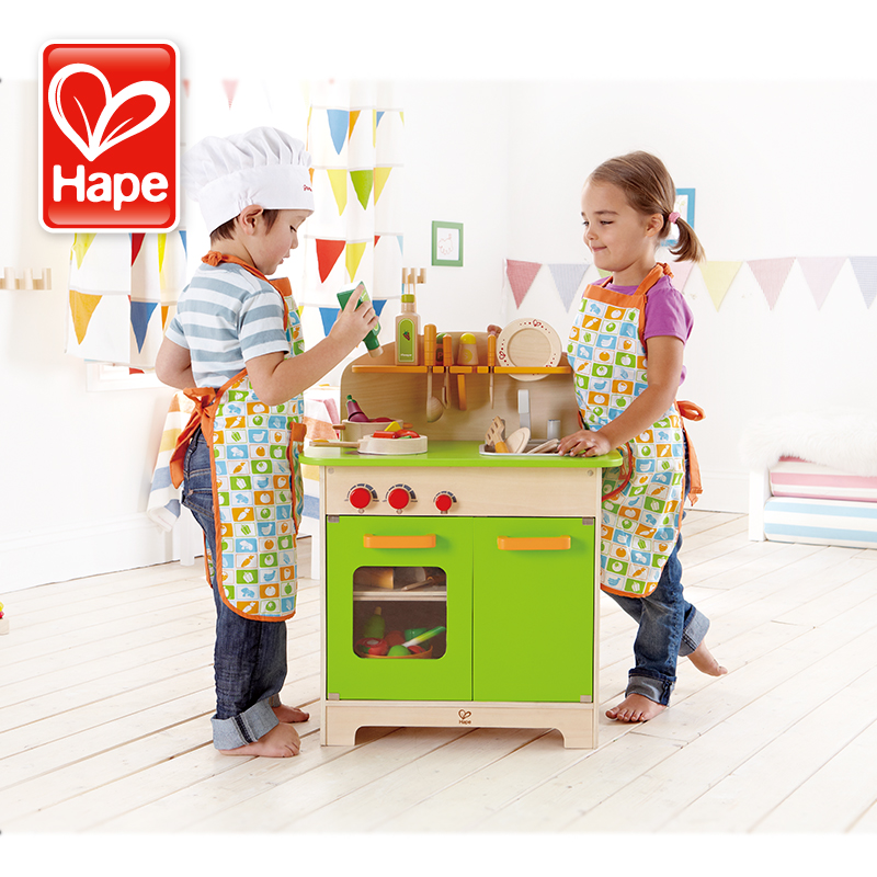 德国hape美食家厨房套装 宝宝益智3岁以上过家家仿真儿童玩具预售