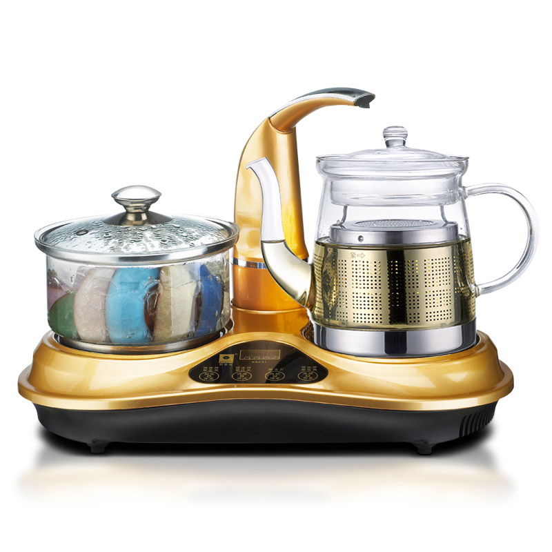 三合一电磁茶炉自动加水上水抽水茶具套装玻璃烧水泡茶壶消毒锅