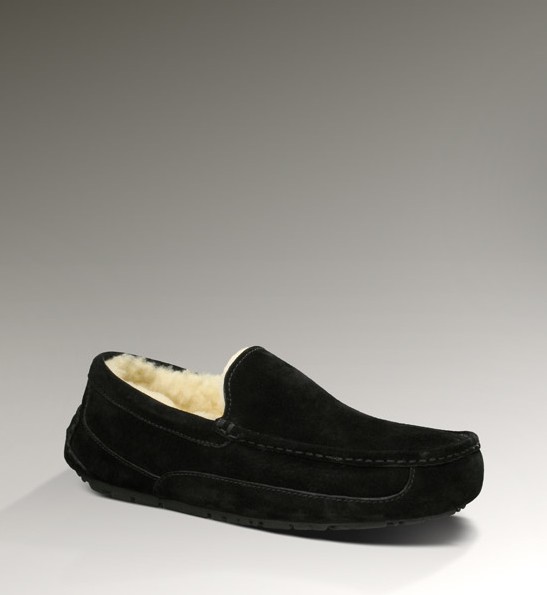 2012澳洲代购 Ugg 5775 羊皮毛一体雪地靴 男款平底便鞋男靴黑色
