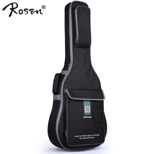 卢森Rosen新款40寸41寸双肩加厚民谣吉他包 木吉他高级海绵琴包