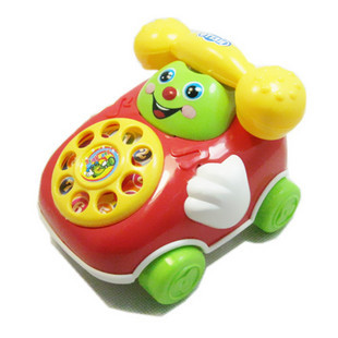 儿童玩具F074拉线笑脸电话带响铃 义乌小商品 地摊批发货源