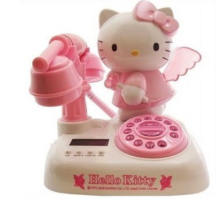 超人气 Hello Kitty 可爱天使时尚电话机 卡通电话机
