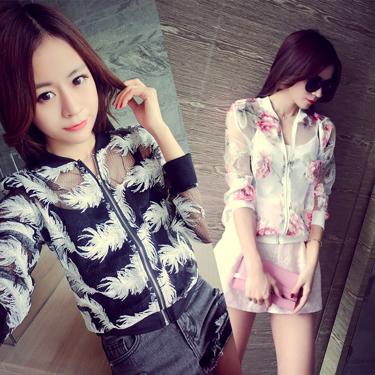 韩版夏季短款披肩空调防晒衫长袖防晒衣女防紫外线欧根纱超薄外套