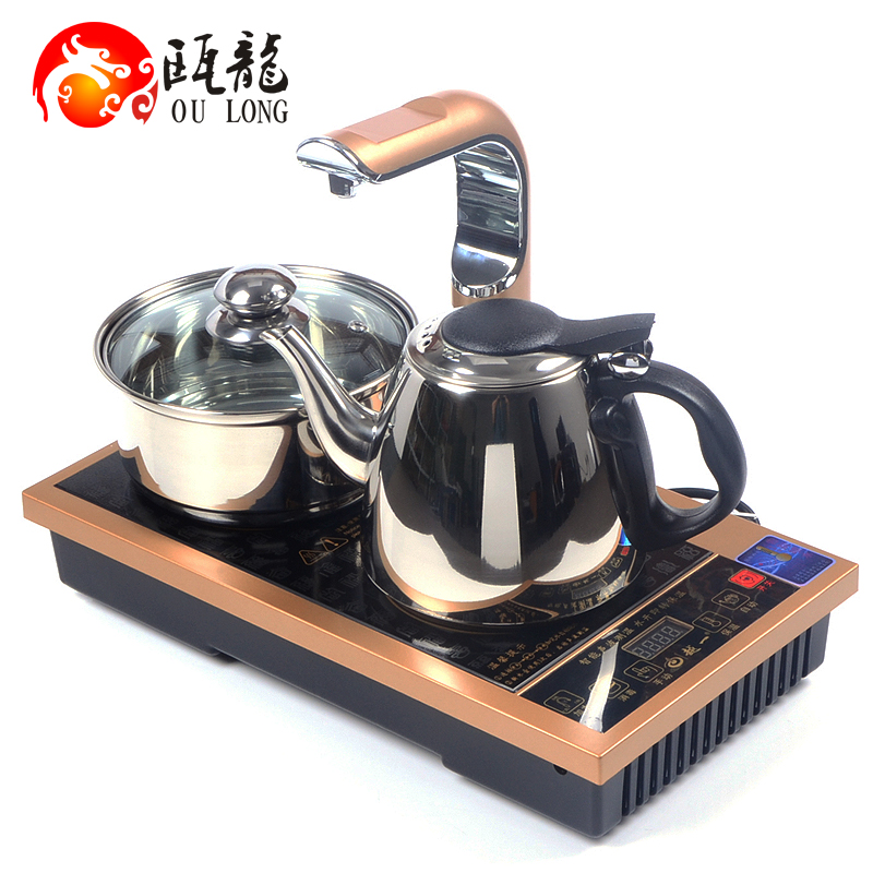 瓯龙 茶盘配件 四合一平板电磁炉 自动烧水 开水转保 温精准测温