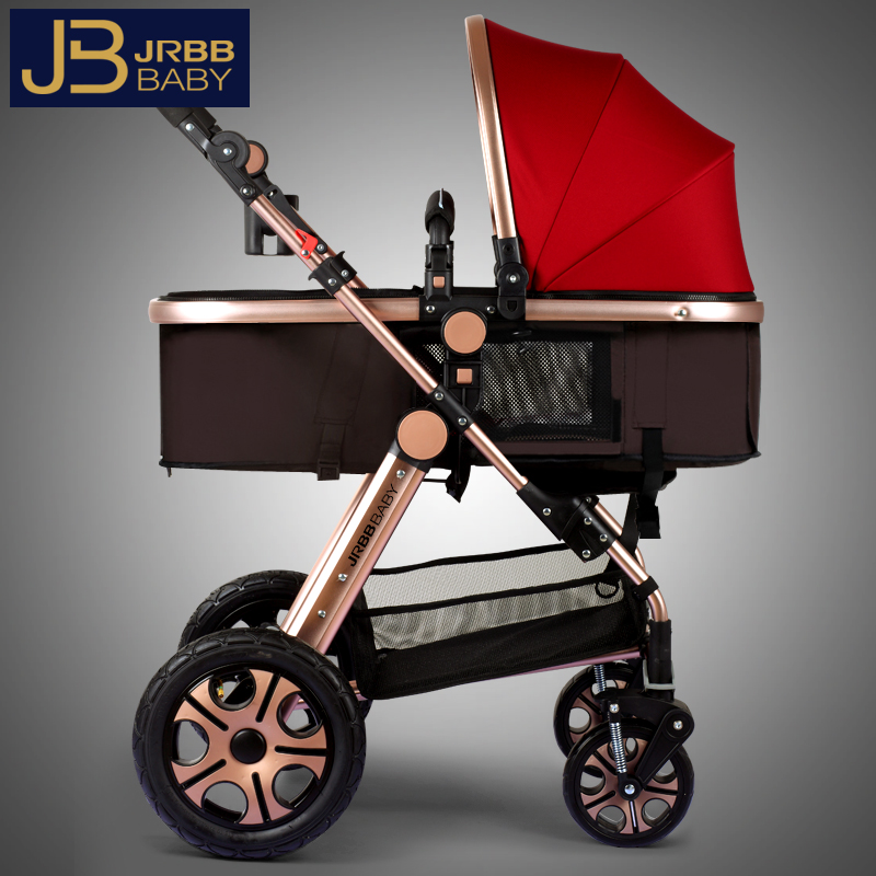 健尔贝贝高景观婴儿推车可坐躺折叠婴儿车 轻便儿童宝宝手推车