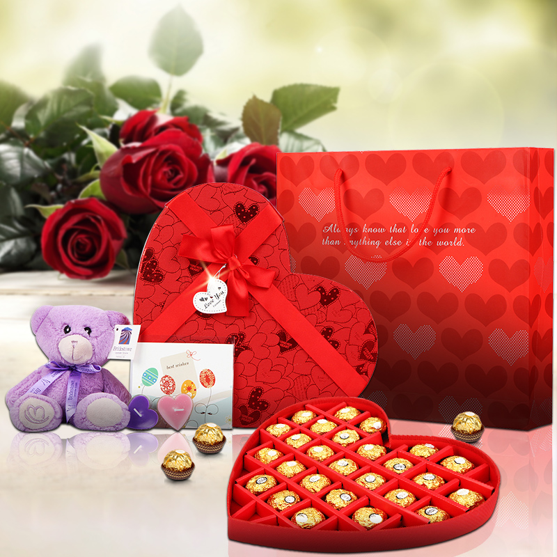 意大利进口费列罗巧克力情人节心形礼盒装婚庆喜糖食品节日礼物