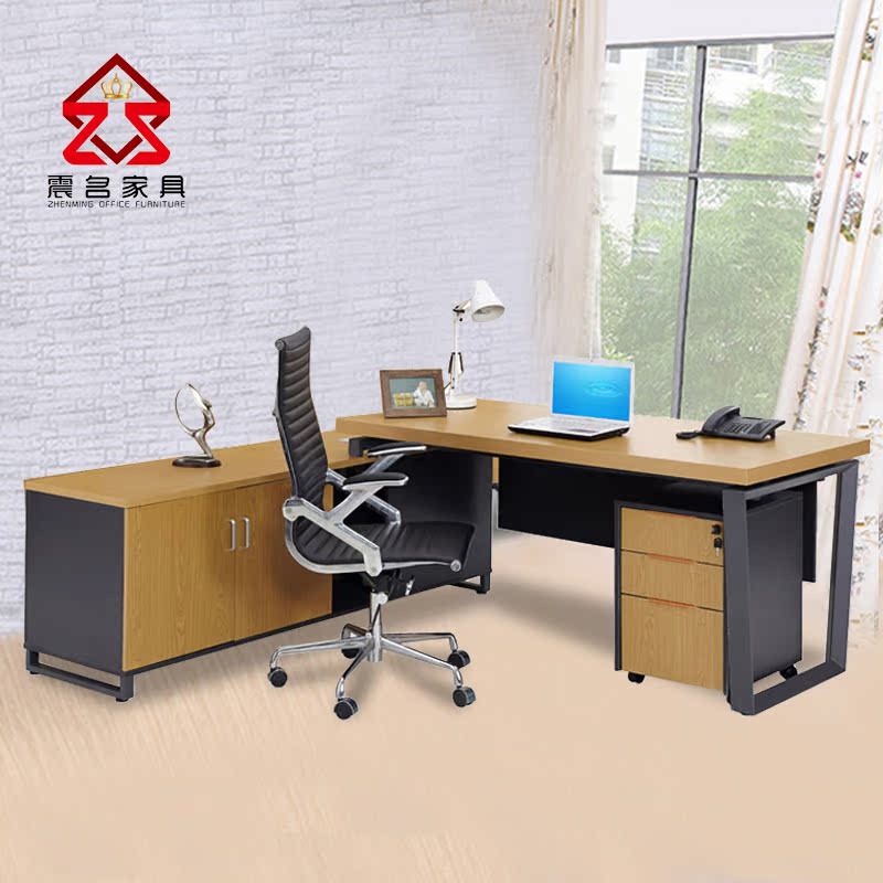 简约板式老板大班桌 转角办公桌2米2.2米2.4米现代办公家具主管桌
