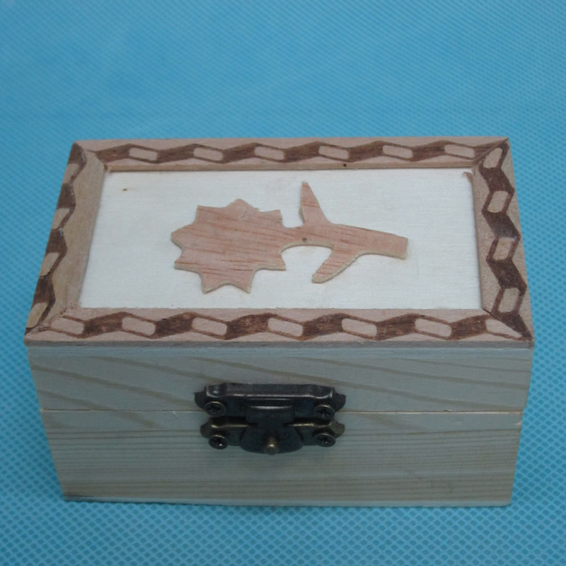 白胚木制相首饰盒 珍珠泥雪花彩泥模具diy木质盒木质模型相框批发