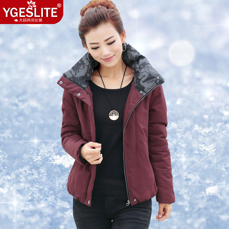 YGESLITE2014冬装新款韩版大码短款棉衣女式加厚棉服小棉袄外套女