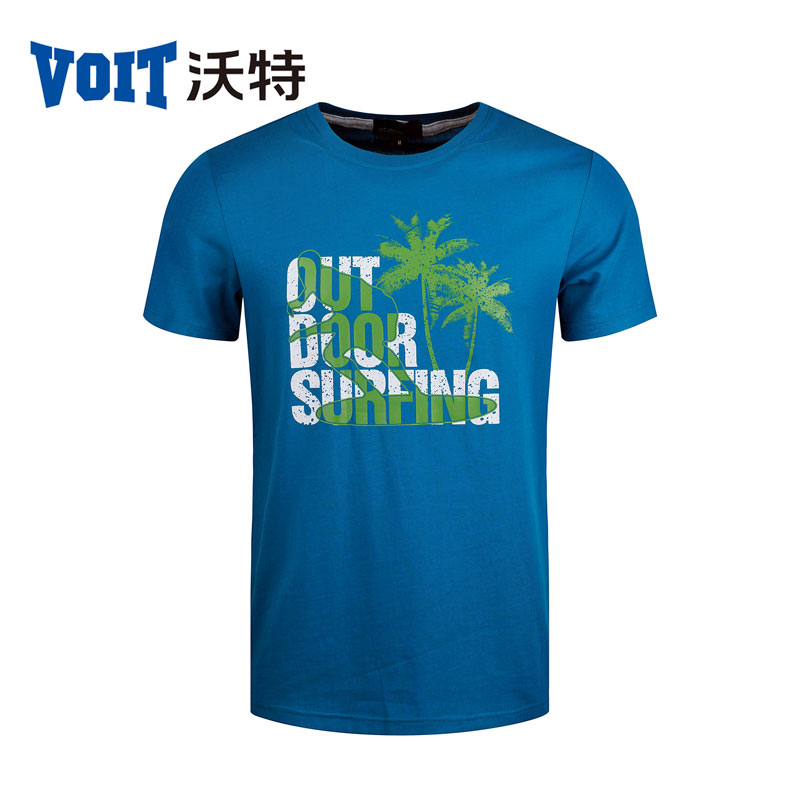 运动短袖T恤男韩版2015年夏季印花运动紧身衣VOIT血圆领纯棉