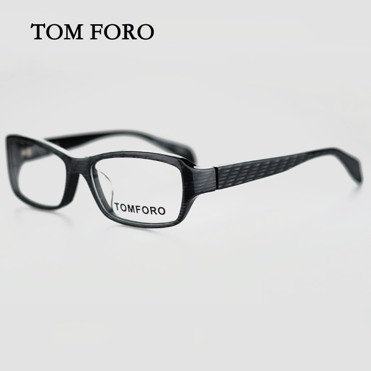 板材近视眼镜框 男女中性款全框 黑框百搭 TOM FORO汤夫正品新款