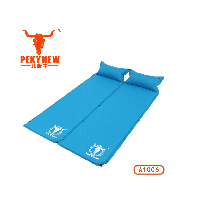 北极牛 浪卡A1006加宽垫 带枕可拼接自动充气垫  户外露营防潮垫