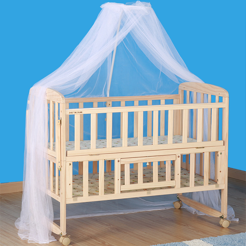 婴儿床专用宫廷式落地大蚊帐高密度儿童床蚊帐蒙古包式对开大蚊帐