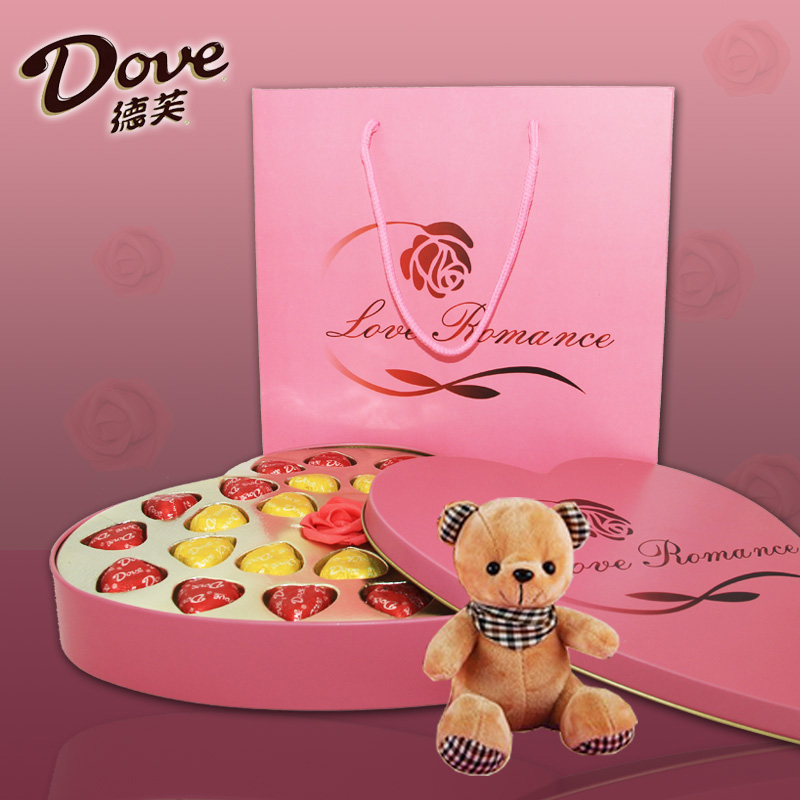【淘爆款团】顺丰包邮心语Dove创意德芙巧克力礼盒装心形生日礼物
