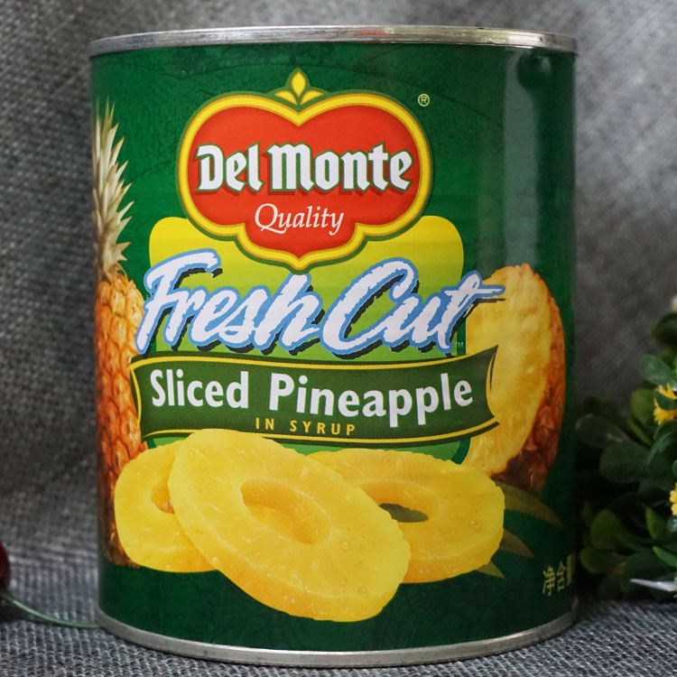 地扪糖水菠萝片 850g Del Monte Pineapple Sliced 水果罐头