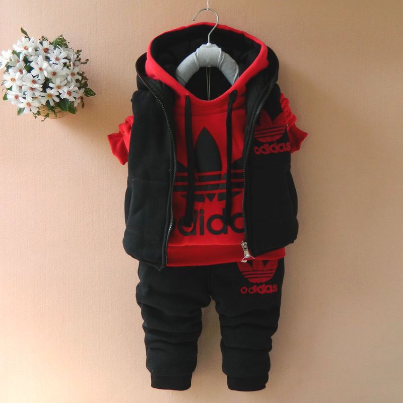 儿童卫衣三件套加厚1-2-3岁男宝宝冬装婴儿棉衣童装男童休闲套装