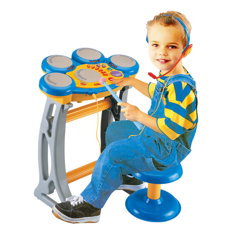 宝丽1005A霹雳小鼓手 儿童架子鼓电子手拍鼓早教宝宝音乐器玩具