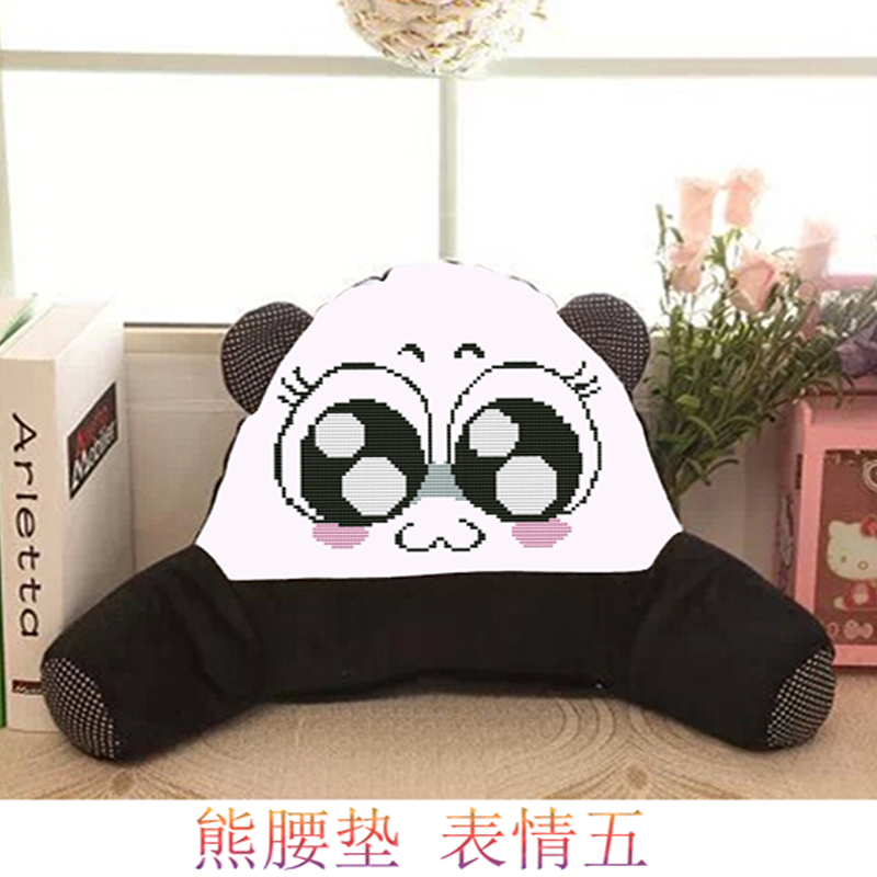 新款十字绣抱枕十字绣腰枕精准印花卡通腰枕可爱动物系列熊猫腰枕