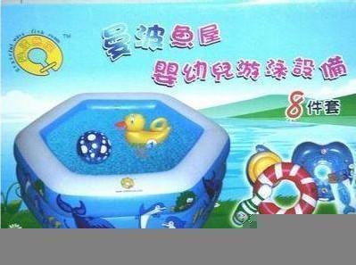 婴儿游泳池 家庭加厚款方形充气游泳池 儿童戏水池海洋球池包邮