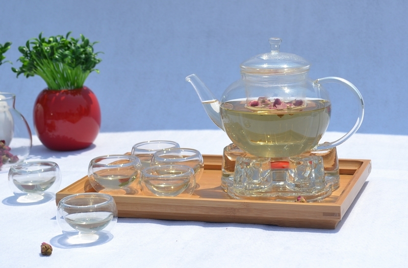 耐热玻璃茶壶 茶具套组 大容量 花草茶具 红茶壶 苹果壶 1000ML