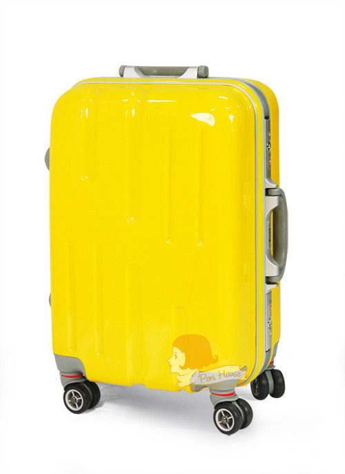 顶级配置日本2010新款PONI TSA锁8轮 柠檬黄 20寸拉杆箱登机箱