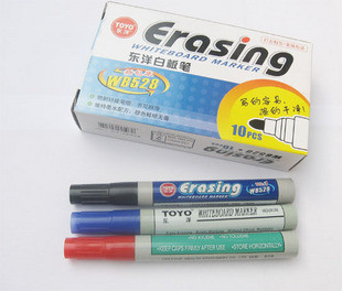 TOYO东洋WB-528白板笔 东洋白板笔 可擦水性记号笔 绿色 10支装