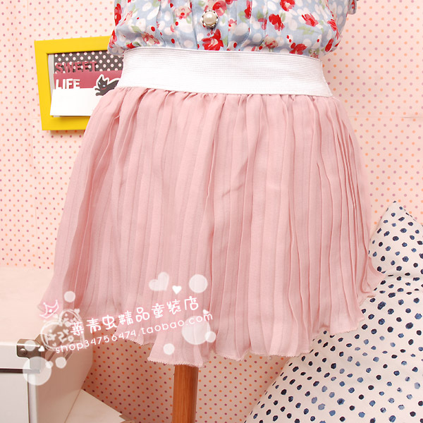 韩版超级PL粉色系褶皱荷叶边质感好公主裙童装儿童装原价52