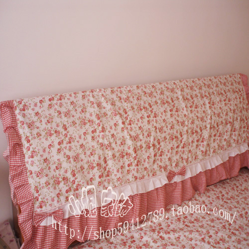 韩式布艺纯棉床上用品 床头套 床头罩 沙发罩套件定做
