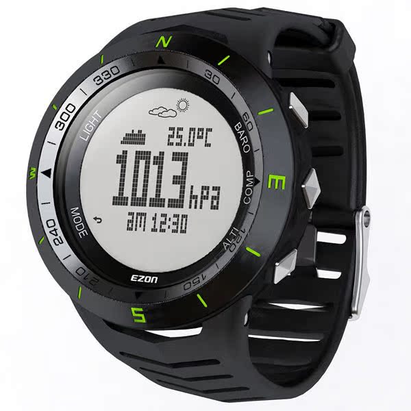 正品EZON宜准 登山运动腕表H005A12男士电子表 防水测速手表 包邮
