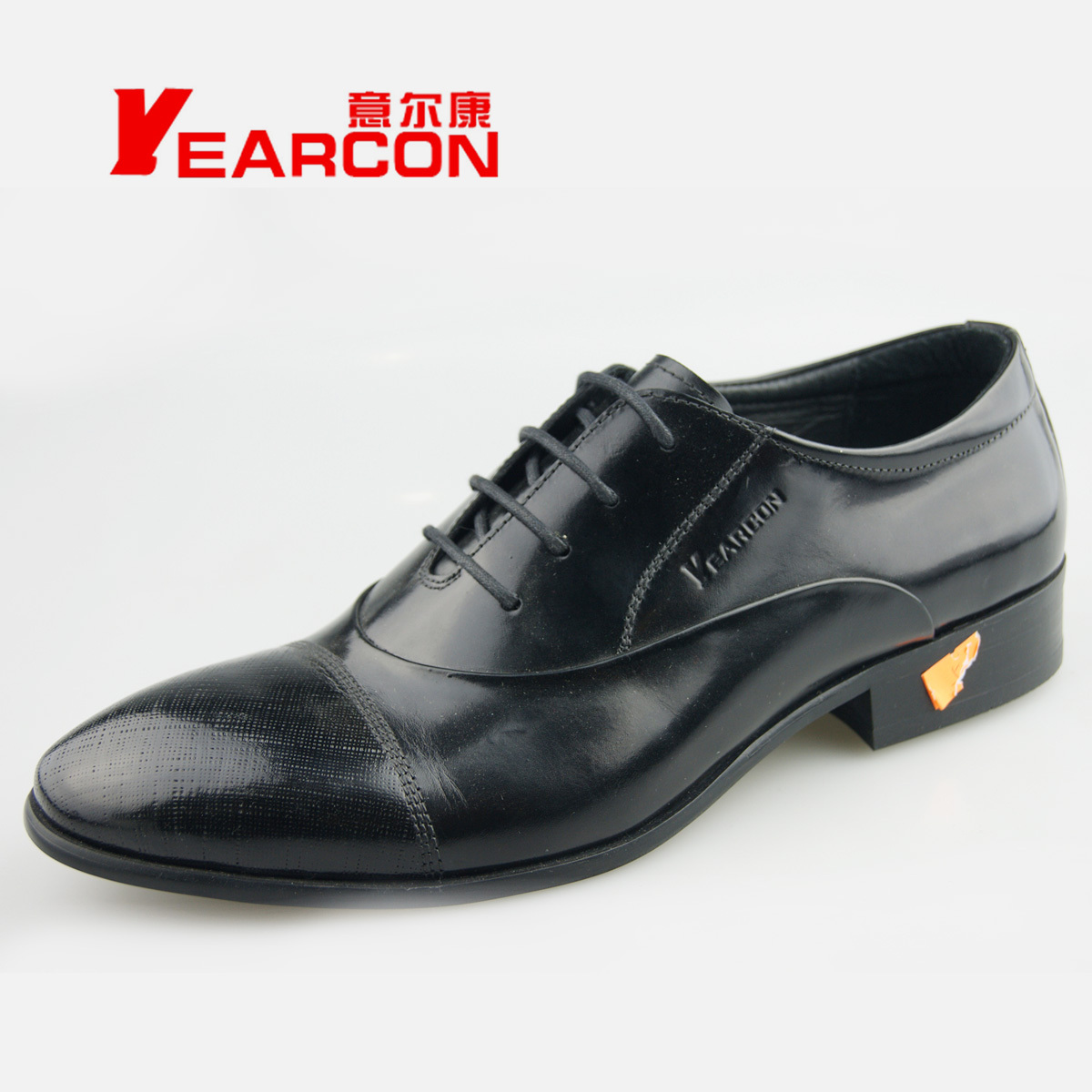 意尔康2011春款 男士皮鞋单鞋 欧版系带正装 黑色 53BA6701