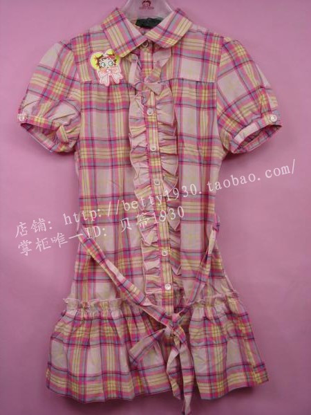 专柜正品Betty/贝蒂2011春夏新款连衣裙E123101粉红,黄（特价）