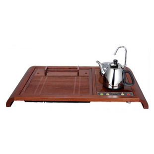 金灶R-180A微电脑控温木雕泡茶机 自吸加水电茶盘 鸡翅木实木茶台