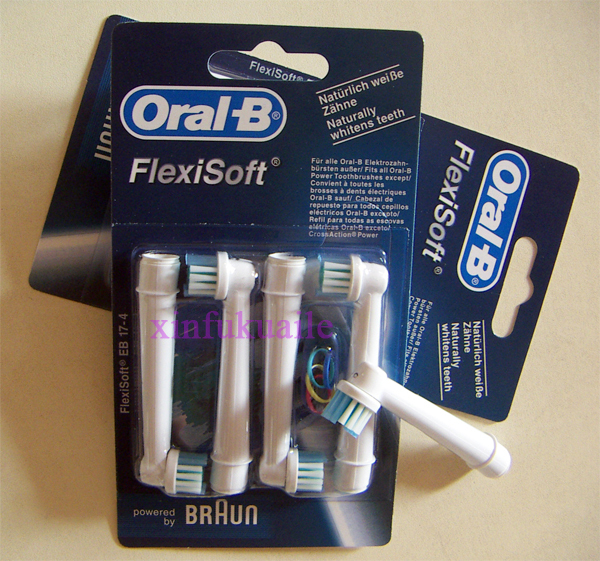博朗Oral-b EB17-4 欧乐B刷头 电动牙刷头 4支装 两盒特惠(8个头)