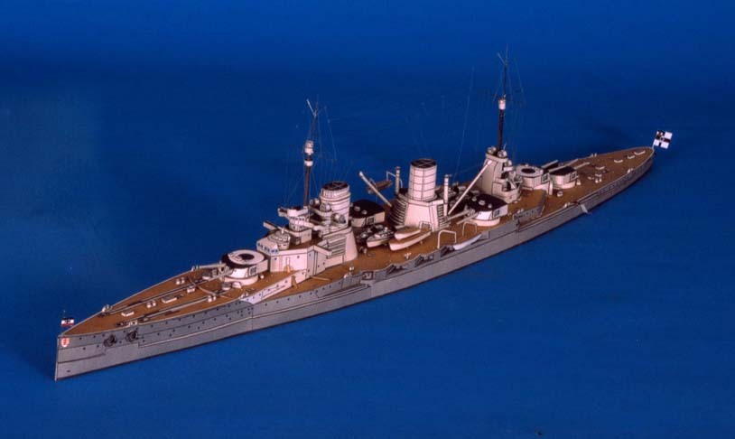 3D纸模型 二战德国塞德利茨号战列巡洋舰Seydlitz 礼品