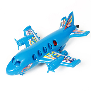 奥津 可爱造型 经典玩具拉线飞机 带灯光 卡通玩具飞机 儿童玩具
