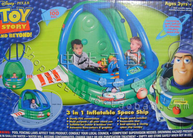 正版迪斯尼三合一太空城堡/充气水池/儿童游乐池/儿童球池