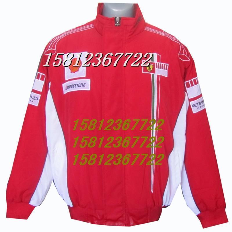 超级保暖法拉利赛车服摩托车服加棉夹克棉衣 0004红白