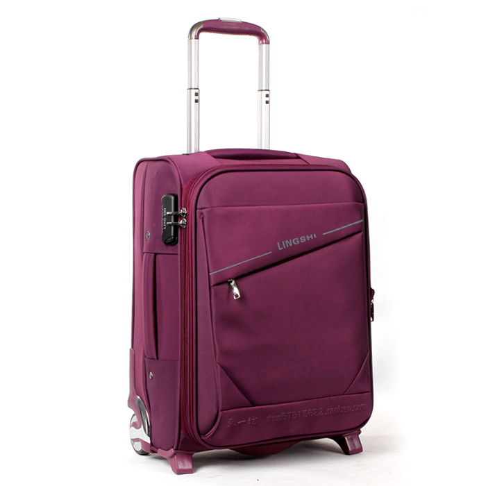 正品新款紫色大容量牛津拉杆箱旅行箱行李箱登机箱 20/24寸