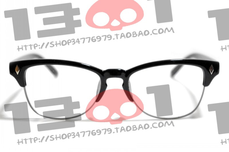 佐川藤井同款 复古菱形铆钉眉线框眼镜架 超正百搭镜型 木村款
