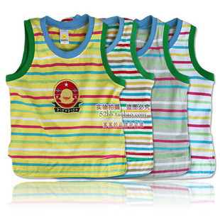 黄色小鸭专柜正品 2011新夏款 男童 女童全棉宝宝背心/无袖T恤