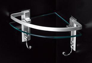 淋浴房专用太空铝/钢化玻璃置物架永不不生锈