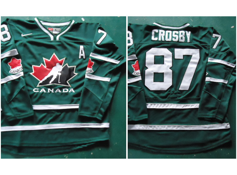 NHL CANADA TEAM 加拿大国家队 87# CROSBY 绿色 带A章 奥运