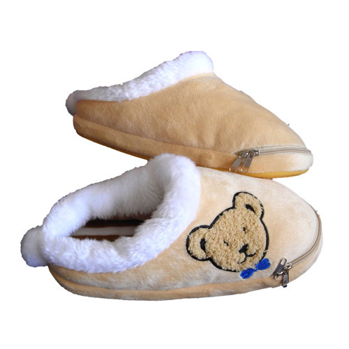 ㊣伊暖儿泰迪熊USB分式暖脚宝-电热毛绒拖鞋-usb加热拖鞋