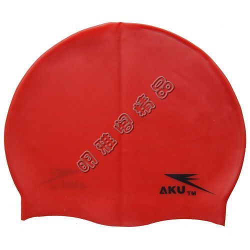 夕阳红纯色高档硅胶泳帽男女通用舒适加厚款