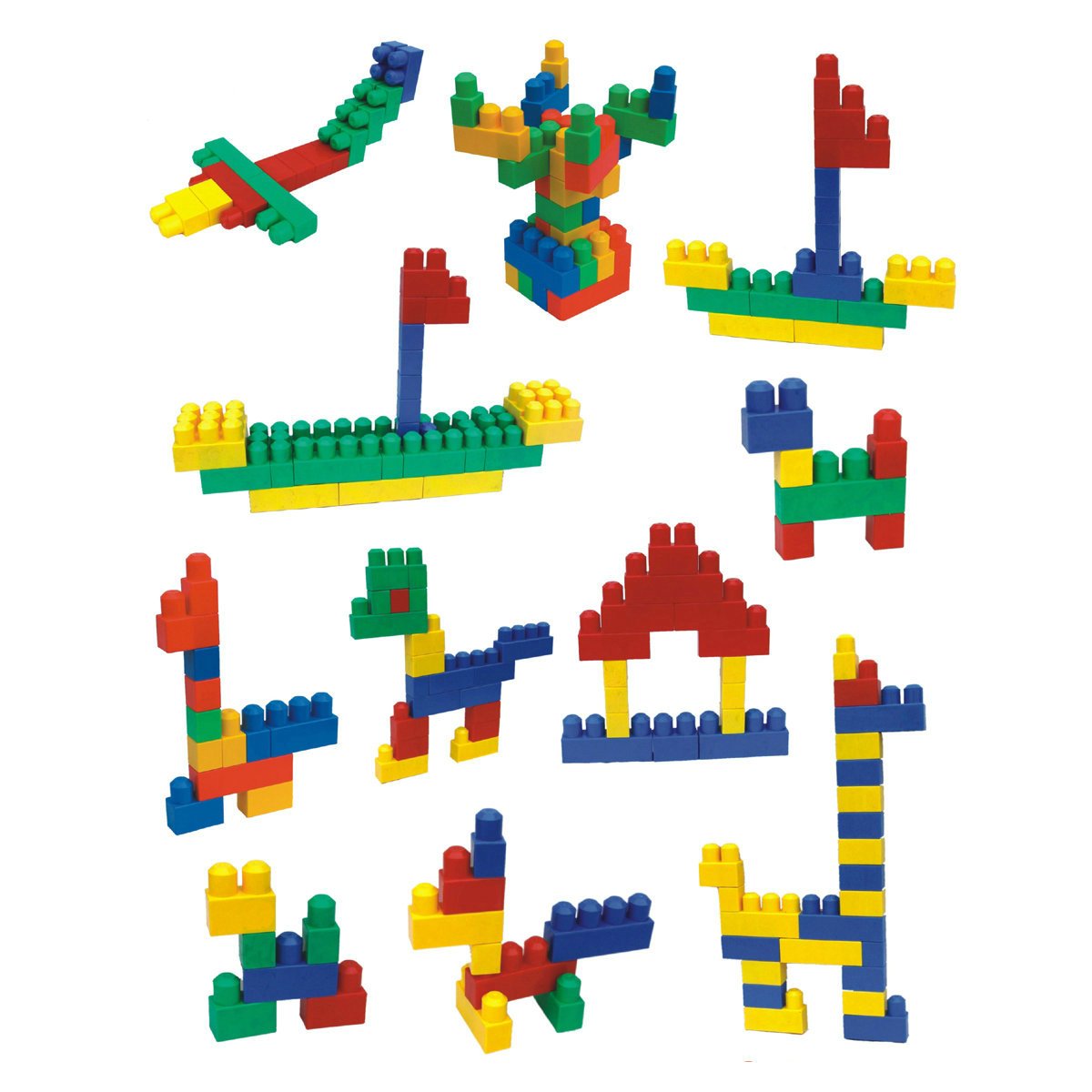 变形拼搭积木 塑料积木 儿童益智玩具 拼图拼插(实物图片)