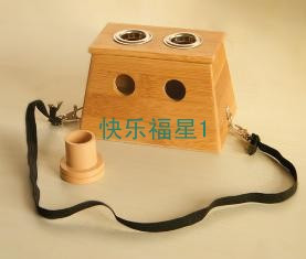 【质量超好】竹制分体式开盖双孔温灸盒 艾条艾灸盒  竹双孔