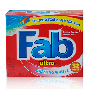 美国原装进口FAB洗衣粉包邮无磷不含荧光粉自然香型0.96kg