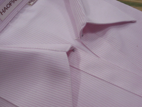 皇冠特价正品好派女式衬衫女士衬衣长袖工装收腰粉色V领加大码
